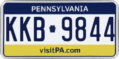 PA license plate KKB9844