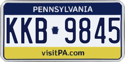 PA license plate KKB9845
