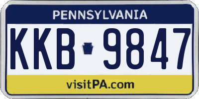 PA license plate KKB9847