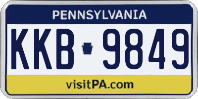PA license plate KKB9849