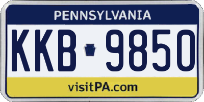 PA license plate KKB9850