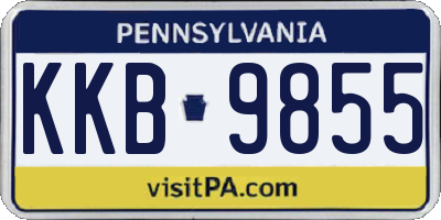 PA license plate KKB9855