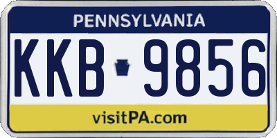 PA license plate KKB9856