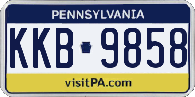 PA license plate KKB9858