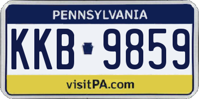 PA license plate KKB9859