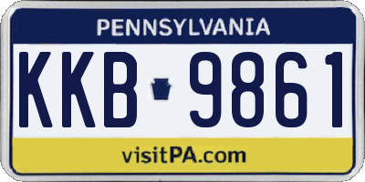 PA license plate KKB9861