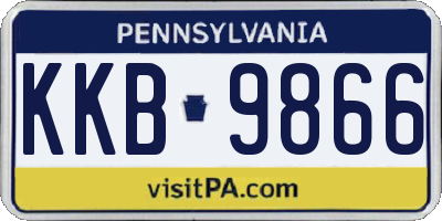 PA license plate KKB9866