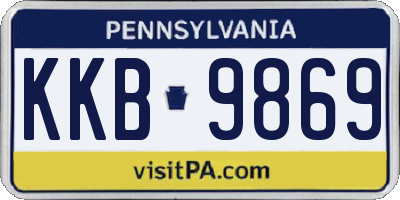 PA license plate KKB9869