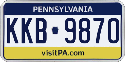 PA license plate KKB9870