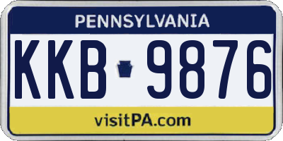 PA license plate KKB9876
