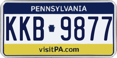 PA license plate KKB9877