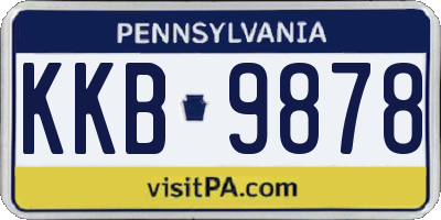 PA license plate KKB9878
