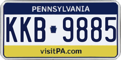 PA license plate KKB9885