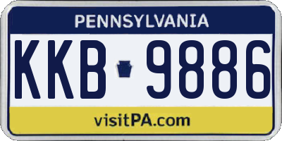 PA license plate KKB9886