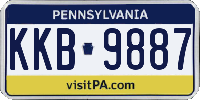 PA license plate KKB9887