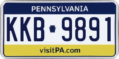 PA license plate KKB9891