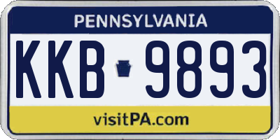PA license plate KKB9893