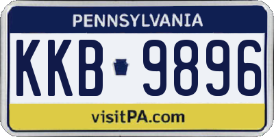 PA license plate KKB9896