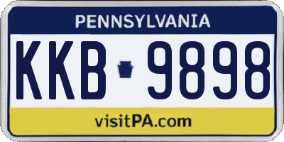 PA license plate KKB9898
