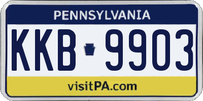 PA license plate KKB9903