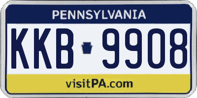PA license plate KKB9908