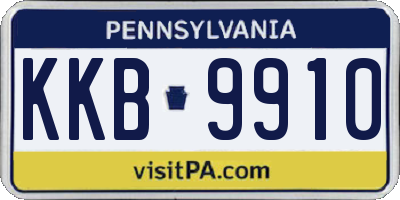 PA license plate KKB9910