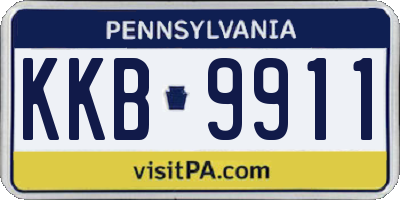 PA license plate KKB9911