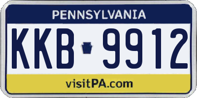 PA license plate KKB9912