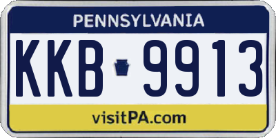 PA license plate KKB9913