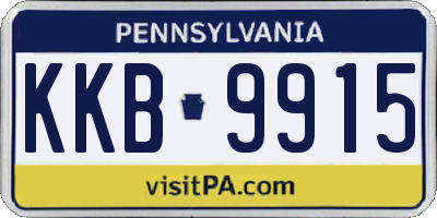 PA license plate KKB9915