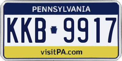 PA license plate KKB9917