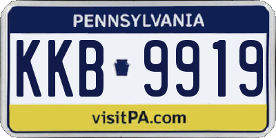 PA license plate KKB9919