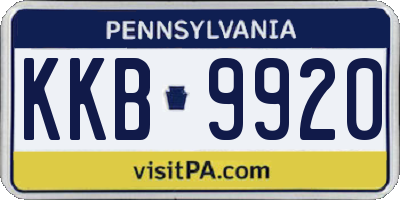 PA license plate KKB9920