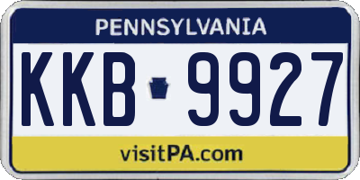 PA license plate KKB9927