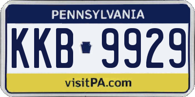 PA license plate KKB9929