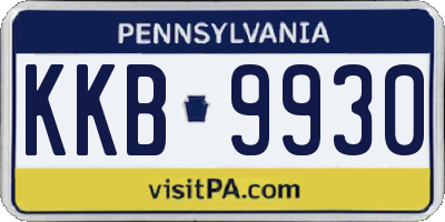 PA license plate KKB9930