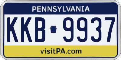 PA license plate KKB9937
