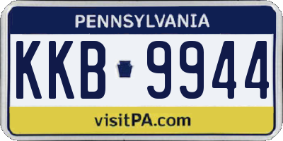 PA license plate KKB9944