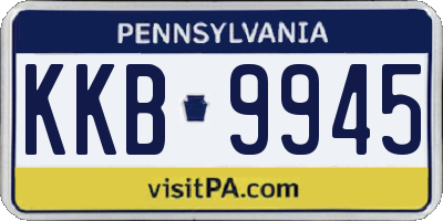 PA license plate KKB9945