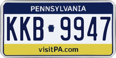 PA license plate KKB9947
