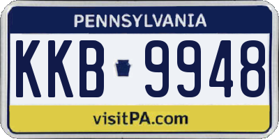 PA license plate KKB9948