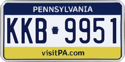 PA license plate KKB9951