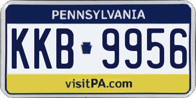 PA license plate KKB9956