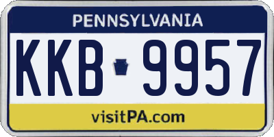 PA license plate KKB9957