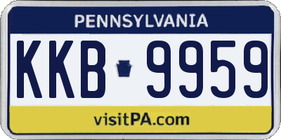 PA license plate KKB9959