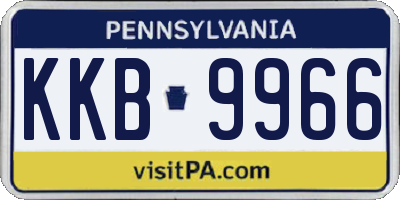 PA license plate KKB9966
