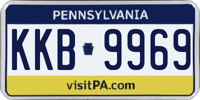 PA license plate KKB9969