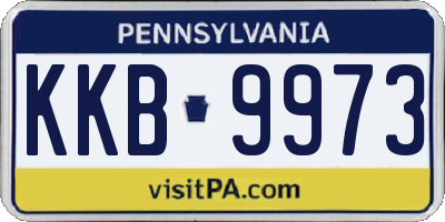 PA license plate KKB9973
