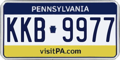 PA license plate KKB9977