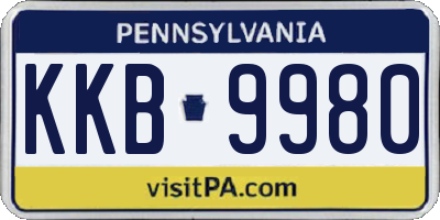 PA license plate KKB9980